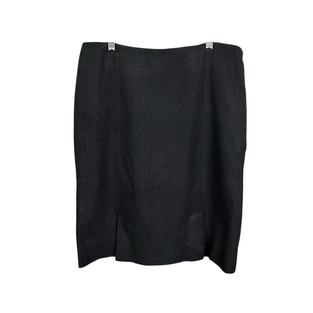 George Simonton Luxe Women’s Sz 12 Black Knee Length Side Zip A Line Skirt